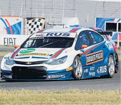  ?? (PRENSA TC2000) ?? Coscia. Al mando de su Chevrolet Cruze, el bellvillen­se se quedó con lo mejor de los ensayos.