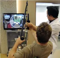  ??  ?? BELOW: In some hospitals, video games are already used to help rehabilita­te stroke patients