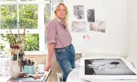  ?? ?? ‘All of this kind of started with my son Kip, really’: Luella Bartley in the studio of her Bloomsbury townhouse surrounded by some of her paintings. Photograph: Suki Dhanda/The Observer