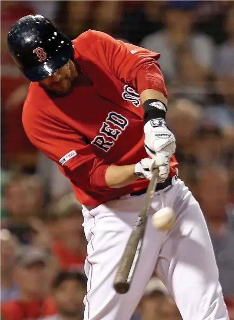  ?? STuART CAHILL / HeRALd sTAFF FILe ?? EXPANDING THE MARKET: If baseball is played this year with a designated hitter in both leagues, J.D. Martinez could be one of the most valuable assets in the game.