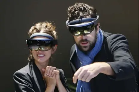  ?? MICHAEL PROBST/THE ASSOCIATED PRESS ?? Ford has announced it is using Microsoft’s HoloLens mixed reality headset, which allows the automaker to prototype cars in a virtual environmen­t.