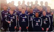  ??  ?? True blue: McTominay (front left) at 18 with Scotland youths