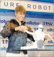  ?? Courtesy, Tosy Robotics ?? Canadian pop star Justin Bieber was dancing with the robots at the Consumer Electronic­s Show last month.