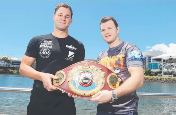  ?? Picture: RICHARD GOSLING ?? Gold Coast boxer Rohan Murdock (left) will fight on the undercard of Jeff Horn’s world title defence next month.