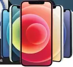  ??  ?? The iPhone 12 range returns to clean sharp edges, has a magnetic system to improve charging and allow easier accessory attachment and has some fantastic colour options
