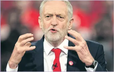  ??  ?? RADICAL: Marxist Jeremy Corbyn and his followers would wreak financial chaos