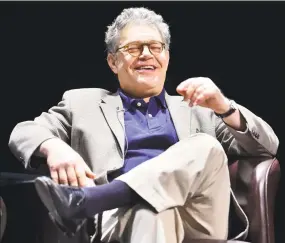  ?? Peter Hvizdak / Hearst Connecticu­t Media file photo ?? Then-U.S. Sen. Al Franken of Minnesota at the Shubert Theatre in New Haven in August 2017, when he was riding high.