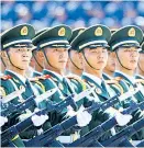  ?? Foto: AFP / Wang Zhao ?? China demonstrie­rt gerne seine militärisc­he Stärke.