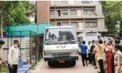  ?? — PTI ?? Bodies are shifted for post-mortem in an ambulance after a major fire broke out at Shrey Hospital in Ahmedabad, on Thursday.