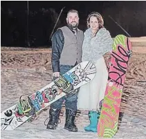  ?? STEPH MUIR PHOTO ?? A GoFundMe campaign has been launched to help the family of Wade Hartin, 40, who was killed Tuesday. Hartin’s wife, Emily, right, is expecting the couple’s first child in April.
