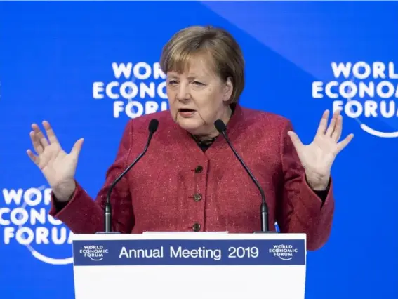  ??  ?? German chancellor Angela Merkel says Europe needs to compete globally (EPA)