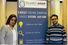  ??  ?? Hajer Morjani et Hassane Ait Ahmed Si de Positive Planet.