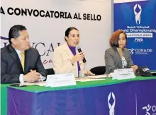  ?? /EVERARDO NAVA ?? Josefina Rodríguez presentó “Tlaxcala es tu casa” para el Mundial de Voleibol de Playa