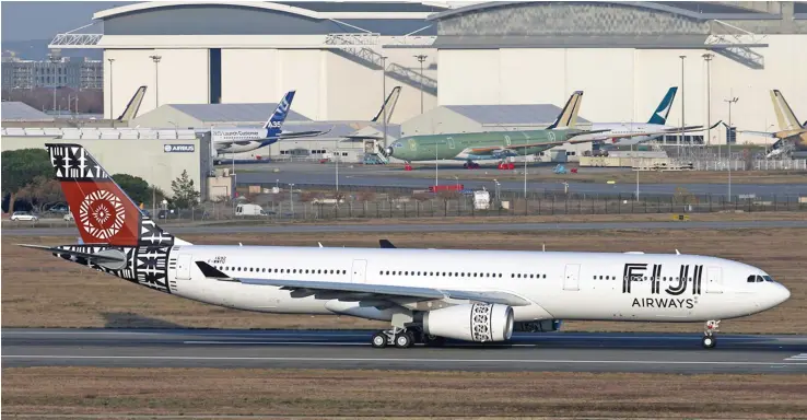  ?? Photo: Airliners.net ?? In partnershi­p, Fiji Airways Airbus A330-343 which will be used to fly in the first 300 passengers from Hangzhou today in Rosie Holidays charters.