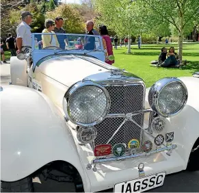  ??  ?? A 3.5 litre SS Jaguar on display.