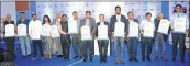  ??  ?? All the sponsors at the countdown PC of the Tata Mumbai Marathon 2020 at Hotel Trident in the city recently