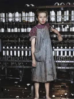  ??  ?? 6. Digital colourisat­ion of Lewis Hine’s photograph of Addie Card by Marina Amaral (b. 1994)