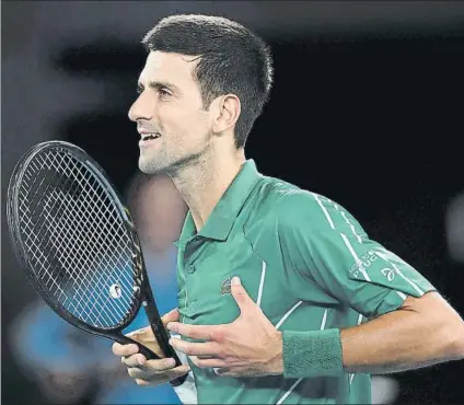  ?? FOTO: GETTY ?? Djokovic se metió en la segunda ronda del Open de Australia tras derrotar en cuatro sets a Jan-Lennard Struff