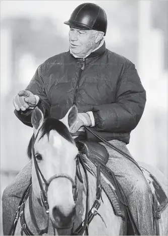  ?? CHARLIE RIEDEL
THE ASSOCIATED PRESS ?? Trainer D. Wayne Lukas will look for his seventh Preakness win Saturday.