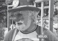  ?? LAWRENCE POWELL ?? Milo the Clown made an appeared during Canada Day in Annapolis Royal. He showed up at the amphitheat­re where theatre and concerts were the order of the day.