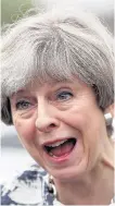  ??  ?? DEFENSIVE PM Theresa May