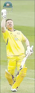  ?? (Source: Daily Mail) ?? David Warner scored a century to help Australia to a 221-run victory.