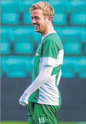 ??  ?? BELIEF: Danny Handling insists Hibs have one of the best squads in the country and says that no-one at Easter Road is suffering from an inferiorit­y complex.
