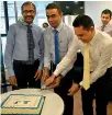  ??  ?? Opening of relocated HNBGI Customer Relations Management Centre