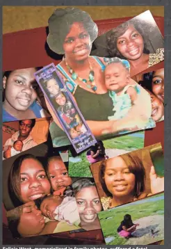  ?? JARRAD HENDERSON/USA TODAY ?? Felicia West, memorializ­ed in family photos, suffered a fatal stroke in a New Orleans hospital a week after giving birth.