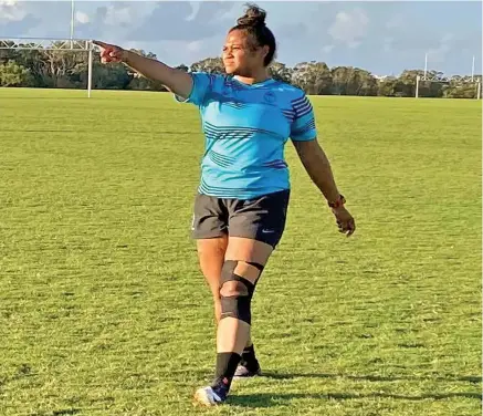  ?? April 30, 2022. Photo: FRU Media ?? Rooster Chicken Fijiana XVs new inclusion Asinate Serevi during their training in Gold Coast, Australia, on