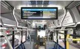  ?? CHICAGO TRANSIT AUTHORITY ?? This rendering shows what a digital screen on a CTA bus could look like. The transit agency will test the screens on several buses later this year.