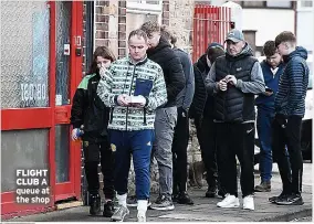  ?? ?? FLIGHT
CLUB A queue at the shop