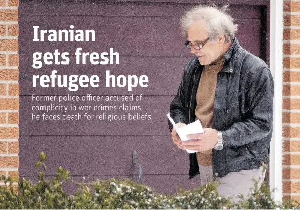  ?? PETER J. THOMPSON/NATIONAL POST ?? Mohammadre­za Habibi, shown at his Thornhill, Ont., home, has been granted a new hearing before Canada’s refugee board after a Federal Court judge found his refugee claim was denied without properly applying the law on complicity in war crimes.