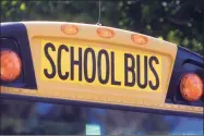  ?? Ned Gerard / Hearst Connecticu­t Media ?? A closeup of a school bus sign