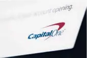  ?? ELISE AMENDOLA/AP ?? Capital One, the sixth-largest U.S. bank, recently said it would end all overdraft fees in 2022.
