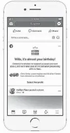  ?? FACEBOOK ?? Facebook has raised more than
$ 1 billion through birthday fundraiser­s.