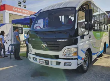  ??  ?? The F-Jeepney Modern PUV is based on the proven FOTON Tornado platform.