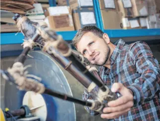  ??  ?? ChopValue founder Felix Böck makes high-quality products out of recycled chopstick wood, which are then priced to be “affordable to as many people as possible.”