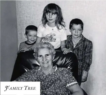  ??  ?? CHRISTINA STATEN with grandkids Karl, Ali and Kevin in the late 1960s.