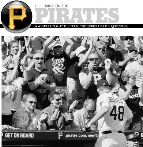  ?? Matt Freed/Post-Gazette ?? Jared Hughes’ rehabilita­tion after the 2013 season led him to have a 1.96 ERA in 2014.
PIRATESBIL­L BRINK ON THE
A WEEKLY LOOK AT THE TEAM, THE ISSUES AND THE QUESTIONS