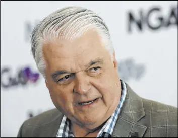  ?? Rick Bowmer The Associated Press ?? Gov. Steve Sisolak speaks Wednesday at the summer conference of the National Governors Associatio­n in Salt Lake City. He said an adverse ruling on the Affordable Care Act would be devastatin­g for many families in Nevada.