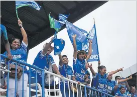  ?? Picture: REINAL CHAND ?? Lautoka fans during the Pillay Garments CVC second leg at Churchill Park on Sunday.