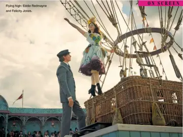  ??  ?? Flying high: Eddie Redmayne and Felicity Jones.