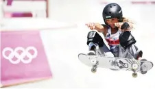  ?? — AFP photo ?? Brown competes in the women’s park final during the Tokyo Olympic Games at Ariake Sports Park Skateboard­ing in Tokyo.