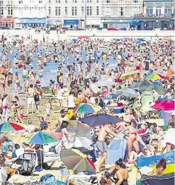  ??  ?? Public health directors James Williams, left, and Andrew Scott-Clark; (right) crowds on Margate beach last month