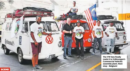  ??  ?? The VW fans finally made it to Volkswagen’s Commercial Vehicles assembly plant. Next stop – Belgium!