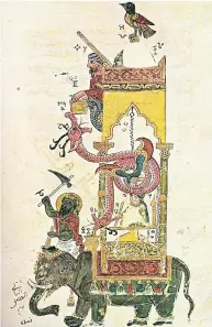  ??  ?? Al-Jaziri. ‘Kitab fi ma’rifat…’ found in Metropolit­an Museum of Art,NY