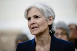  ?? MATT ROURKE — THE ASSOCIATED PRESS FILE ?? Former Green Party presidenti­al candidate Jill Stein waits to speak at a board of elections meeting at City Hall, in Philadelph­ia, Oct. 2, 2019.