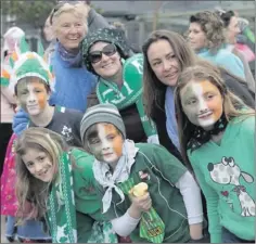  ??  ?? Dara, Ellen, Yvonne and Trish Hogan, Sean McMahon, Sonya Hogan, Kate McMahon at the Greystones parade.