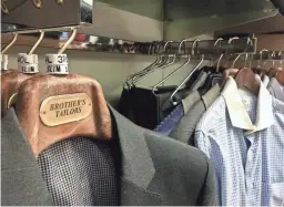  ??  ?? Brothers Tailors of Phoenix specialize­s in bespoke tailoring.